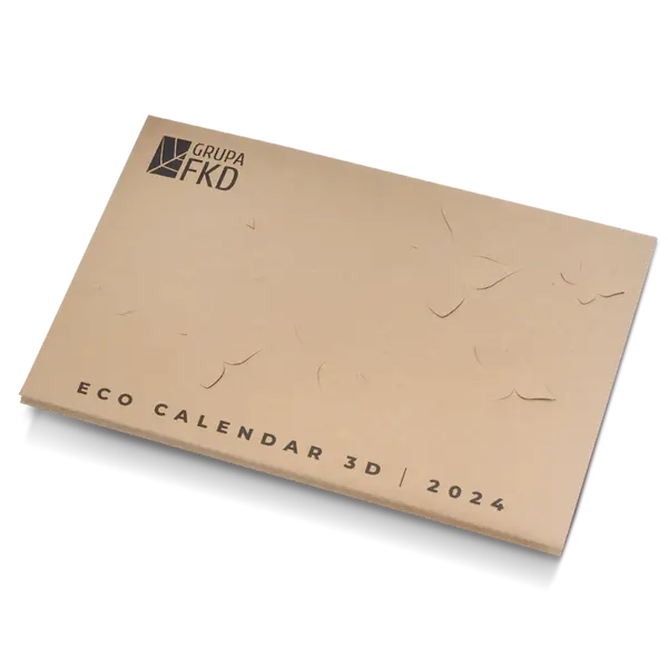 Kalendarz ECO trójdzielny z wypukłą główką 3D